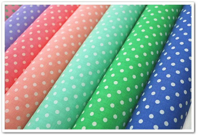 【シーチング】シャーベットドット水玉　シャーベットカラー　生地　布　6mmドット