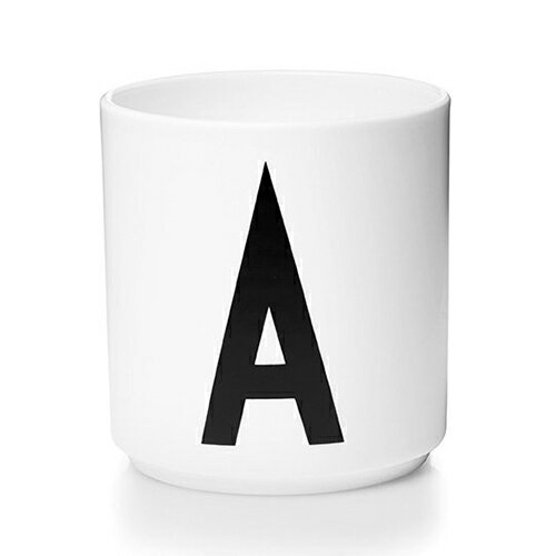 デザインレターズ パーソナルポーセリンカップ ホワイト A-M(DESIGN LETTERS Personal Porcelain Cup White ホワイト デンマーク インテリア アルネヤコブセン シンプル モダン モノトーン デザイン マグカップ) 