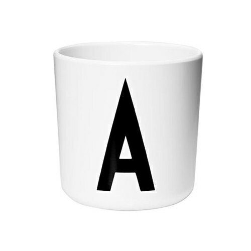 デザインレターズ メラミンカップ A-M(DESIGN LETTERS Melamine Cup White ホワイト 北欧雑貨 デンマーク インテリア アルネヤコブセン シンプル モダン モノトーン 白黒 デザイン おしゃれ 食器 マグカップ) [ 父の日 ]