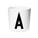 デザインレターズ メラミンカップ A-M(DESIGN LETTERS Melamine Cup White ホワイト 北欧雑貨 デンマーク インテリア アルネヤコブセン シンプル モダン モノトーン 白黒 デザイン おしゃれ 食器 マグカップ) 