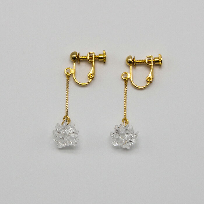 【レビューでクーポン&プレゼント】HARIO イヤリング シロツメクサ (ハリオ アクセサリー ゴールド ギフト 小物 レディース おしゃれ ハリオランプファク...