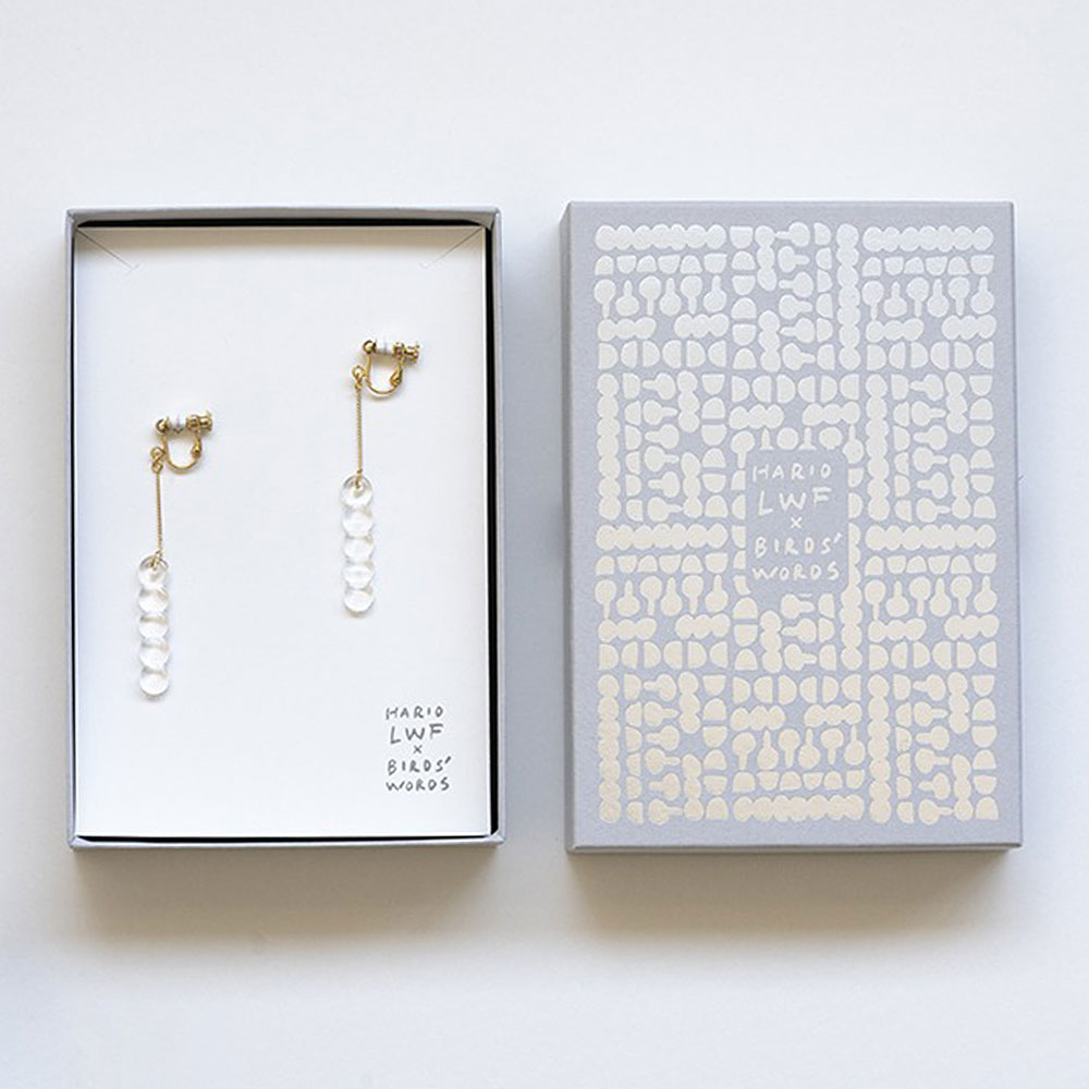 【レビューでクーポン&プレゼント】HARIO BIRDS’WORDS イヤリング コネクト クリア (ハリオ バーズワーズ ネジ式 ネジバネ アクセサリー ゴー...