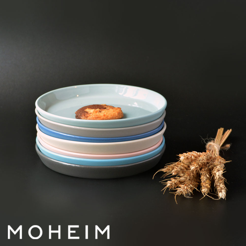 MOHEIM プレート 15cm 全7色 ( モヘイム 皿 食器 プレート 小皿 平皿 取り皿 ケーキ皿 デザート皿 パン皿 器 耐熱 電子レンジ 食洗器 可 ストーンウエア ケーキ パン カフェ デザート サラダ 陶器 陶磁器 北欧 シンプル おしゃれ かわいい ギフト プレゼント お祝い )