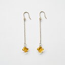 HARIO×イイダ傘店 ピアス キンモクセイ (ハリオ アクセサリー きんもくせい おしゃれ ハリオランプファクトリー ガラス ハンドメイド hario lam...