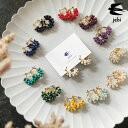 jebi 天然石のつぶつぶフープピアス / フープイヤリング 【メール便可】( ジェビ ハンドメイド ピアス イヤリング フープ ジュエリー アクセサリー 天然...