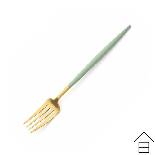 【レビューでクーポン&プレゼント】Cutipol GOA デザートフォーク セラドン×ゴールド / クチポールゴア【正規品】【メール便可 6本まで】 ( カトラ...