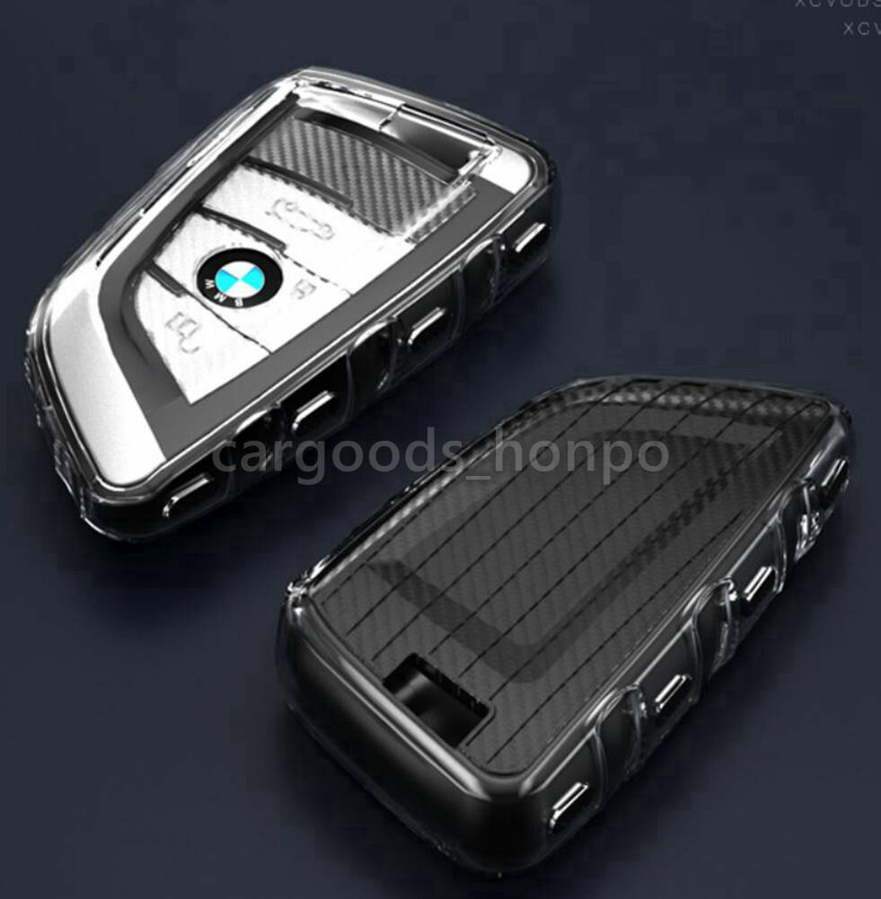 BMW キーカバー キーケース グッズ TPU シリコン 緑 黒 全面保護 落下防止 新型 カーボン調 指紋防止 G20 G30
