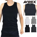 【ポイント10倍】 AVIREX 正規取扱店 6143507/7830937001 RIB TANK TOP DAILY アビレックス デイリー リブ ミリタリー タンクトップ タイトフィット ジムウェア メンズ シンプル インナー 無地 ワイドバック U-ネック