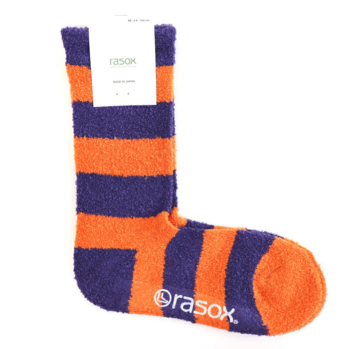 【ポイント10倍】 ラソックス 正規取扱店 日本製 rasox ソックス まとめ買い L字型 CA222CR02 ソフトタッチ・パネルボーダー 靴下 くつ下 直角 レディース メンズ 女性 男性