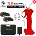 【期間限定500円クーポン〜先着】電動剪定ハサミ 充電式 剪定はさみ 18V バッテリー2個 長時間 強力 軽量 剪定ばさみ 替え刃 コードレス リチウムイオン...