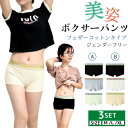 女性用ボクサーパンツ レディース 3枚セット 綿 肌に優しい ボクサーパンツ 無地 男女兼用1分丈 響かない ボーイレングス ボックスショーツ ジェンダーレス ...