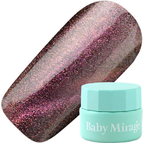ジェルネイル カラージェル ベイビーミラージュ BabyMirage スターダストシリーズ マグネットジェル3g MG04 キューピッドピンク ゆうパケット Miss Mirage ミスミラージュ ミスミラ missmirage べいびーみらーじゅ