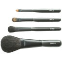 ベースメイク メイクブラシ ブルーシュ b-r-s BRS セルフメイクアップ用メイクブラシ4本セット(ブラック)ブラシケース付 化粧筆 筆
