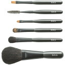 ベースメイク メイクブラシ ブルーシュ b-r-s BRS セルフメイクアップ用メイクブラシ6本セット(ブラック)ブラシケース付 化粧筆 筆