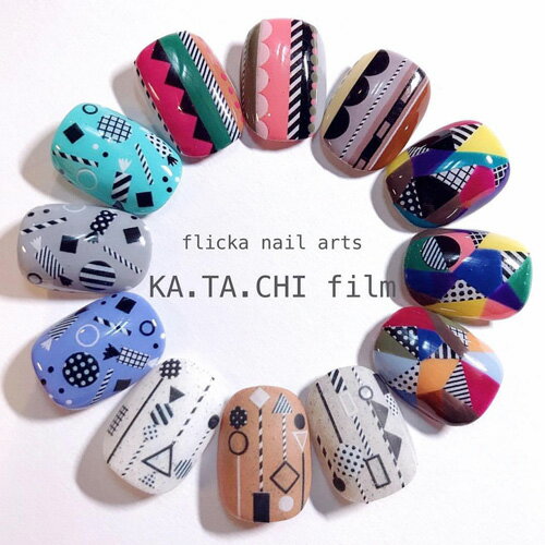 フリッカネイルアート flicka nail art KA.TA.CHI FILM(カタチフィルム)#02【お取り寄せ】【ネコポス対応】【フィルム/ジェルネイルパーツ】 2