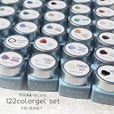 【送料無料】フリッカネイルアート flicka nail arts フリッカカラー&マグジェル122色セット【カラージェル ジェルネイル】