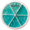 キラネイル Kira Nail パールセット ハーフラウンド(6サイズ) ミントブルー ゆうパケット ネイルパーツ パール ネイルアート ネイル用品 ジェルネイル用品 セルフネイル ネイリスト パーツ