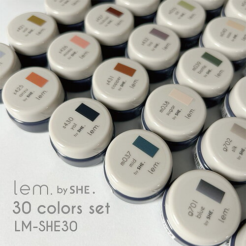 【送料無料】レム lem. lem.by SHE.カラージェル30色セット【お取り寄せ】【カラージェル/ジェルネイル】LEM れむ by SHE