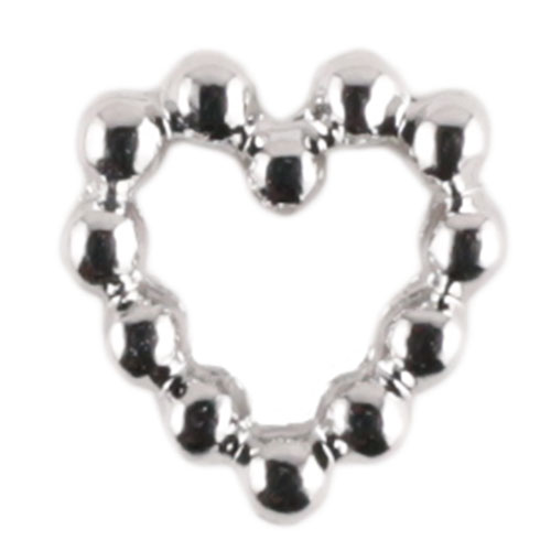 アート パーツ マティエール MATIERE ビーズフレームハート スチールグレー ゆうパケット ネイルパーツ まてぃえーる ガーリーデザイン メタルパーツ