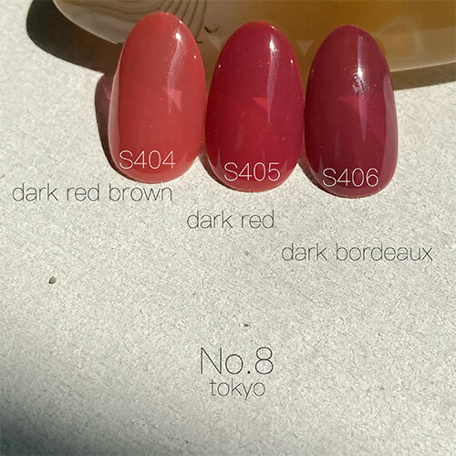 ナンバーエイトトーキョー No.8 tokyo カラージェル4g S404 シアースキン ダークレッドブラウン ジェルネイル カラージェル シアー【当店商品3980円（沖縄離島は税込9800円）以上で送料無料】楽天39ショップ