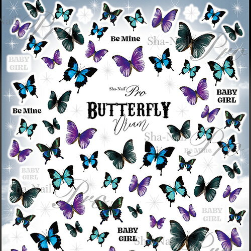 写ネイル Sha Nail Butterfly Dream/バタフライ ドリーム【お取り寄せ】【ネコポス対応】【ネイルシール/和柄,ニュアンス,アニマル】