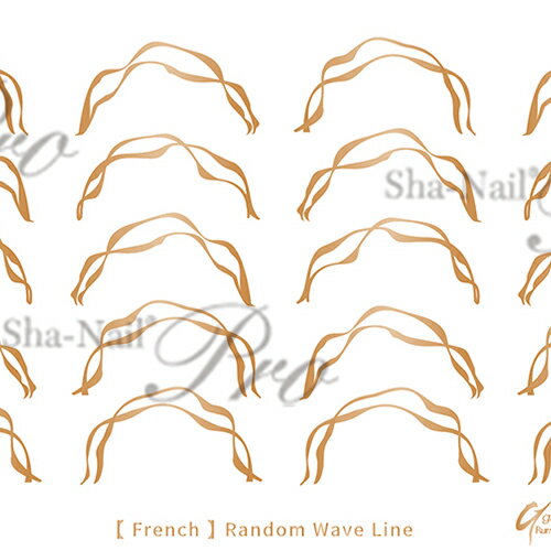 写ネイル Sha Nail Random Wave Line -Gold-/ランダムウエーブライン ゴールド