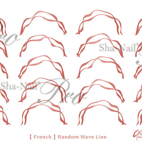 写ネイル Sha Nail 【French/岡本瑠美先生監修商品】Random Wave Line -Whiskey Brown-/ランダムウエーブライン ウイスキーブラウン【ネコポス】【アート/ネイルシール】