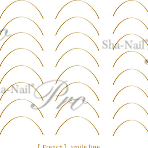 写ネイル Sha Nail 【plus/French/岡本瑠美先生監修商品】smile line Gold/スマイルライン ゴールド【ネコポス】【アート/ネイルシール】