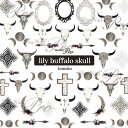 写ネイル Sha Nail 【lily先生コラボ】lily buffalo skull(リリー バッファロー スカル)【お取り寄せ】【ネコポス】【アート/ネイティブ,アニマル】