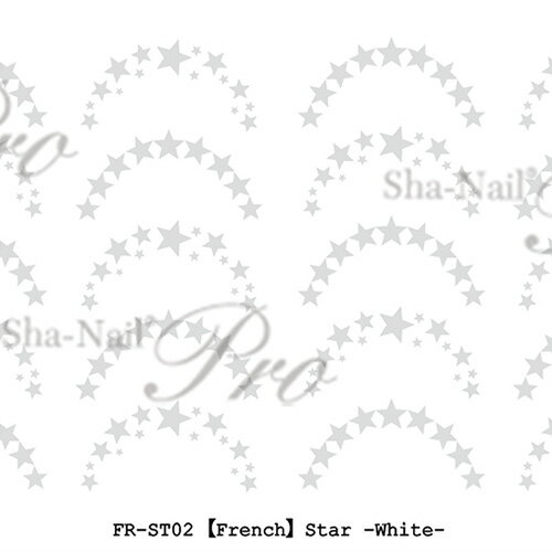 商品名Sha Nail 【French】Star -White-/スター ホワイト【お取り寄せ】【ネコポス】カテゴリシンプル容量/サイズ[plus]W88×H99(mm)商品説明フレンチシリーズに人気モチーフのスターが登場しました。星が整列したシールと星をランダムに並べた2デザインを1シートに格納。写ネイルならではの特許技術で施術もノンストレス。クリアジェルで『凸盛り』すれば半端ない立体感も演出できます。ジェルネイルと同じく紫外線でインクを硬化させる最先端のUVプリントを採用し、1点1点の絵柄の周囲を精密にカットしました。お取り寄せ商品は、約3-18営業日の発送、キャンセル・返品不可【ネコポス】ご注文内容によりネコポスに入らなくなった場合、ご注文後に宅急便送料を加算した金額をご連絡致します。＜商品名＞Sha Nail 【French】Star -White-/スター ホワイト【お取り寄せ】【ネコポス】＜カテゴリ＞シンプル容量/サイズ：[plus]W88×H99(mm)フレンチシリーズに人気モチーフのスターが登場しました。星が整列したシールと星をランダムに並べた2デザインを1シートに格納。写ネイルならではの特許技術で施術もノンストレス。クリアジェルで『凸盛り』すれば半端ない立体感も演出できます。ジェルネイルと同じく紫外線でインクを硬化させる最先端のUVプリントを採用し、1点1点の絵柄の周囲を精密にカットしました。お取り寄せ商品は、約3-18営業日の発送、キャンセル・返品不可【ネコポス】ご注文内容によりネコポスに入らなくなった場合、ご注文後に宅急便送料を加算した金額をご連絡致します。