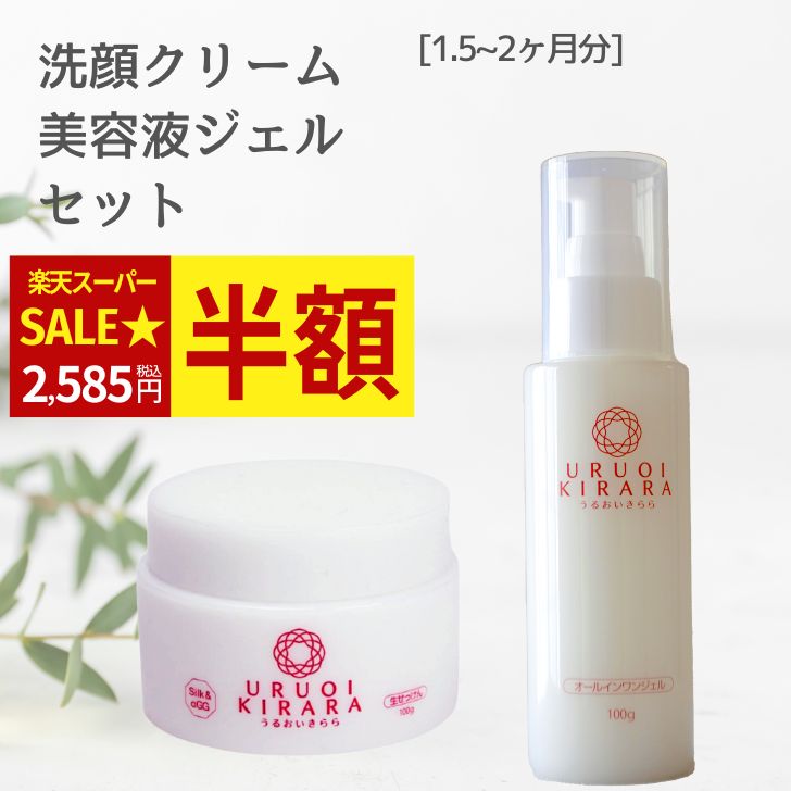  オールインワンジェル ＆ 洗顔フォーム 2点 セット 美容液 ジェル 100g 生せっけん 100g オールインワン化粧品 洗顔 乾燥肌 エイジング コスメ 化粧品 基礎化粧品 スキンケア スキンケアセット 30代 40代 50代 70代 プレゼント