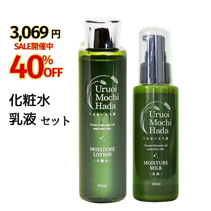 【初売り 5,115円⇒3,069円！】 化粧水 ＆ 乳液 2点 セット 乾燥肌 インナードライ うるおいもち肌 保湿化粧水 150ml 保湿乳液 100ml ヒアルロン酸 無添加 保湿 エイジング コスメ プレゼント 基礎化粧品 化粧品 スキンケア スキンケアセット コスメ 40代 50代 60代 70代