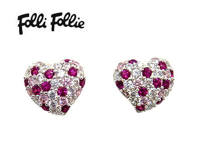 【送料無料】フォリフォリ　パヴェハート　ピアス〔キュービックジルコニア/925SILVER〕3E4S0013RPC-W04I【代引き料無料・ラッピング無料】