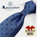 ネクタイ ブランド 2本目500円引　アクアスキュータム ネクタイ(8cm幅)　AQA113 ライトブルー/ベージュ　【Aquascutum・アクアスキュータムネクタイ】【ギフト・バースデー・入社祝い・プレゼント・父の日】