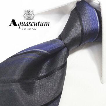 アクアスキュータム　ネクタイ(8cm幅)　AQA42【Aquascutum・アクアスキュータムネクタイ・ブランドネクタイ・ネクタイ　ブランド】バイオレット/グレー【送料無料】