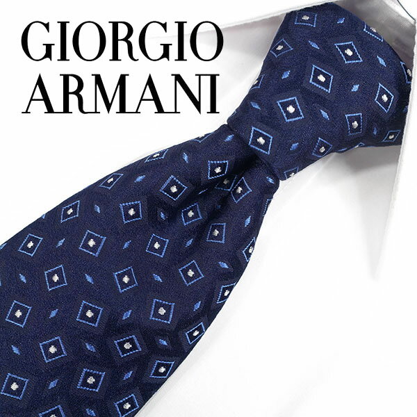 【楽天市場】ジョルジオ・アルマーニ ネクタイ【GIORGIO ARMANI・アルマーニネクタイ】GA26 小紋(1P921-00036) ネイビー/ブルー 8.5cm幅 【送料無料】：RED ROSE