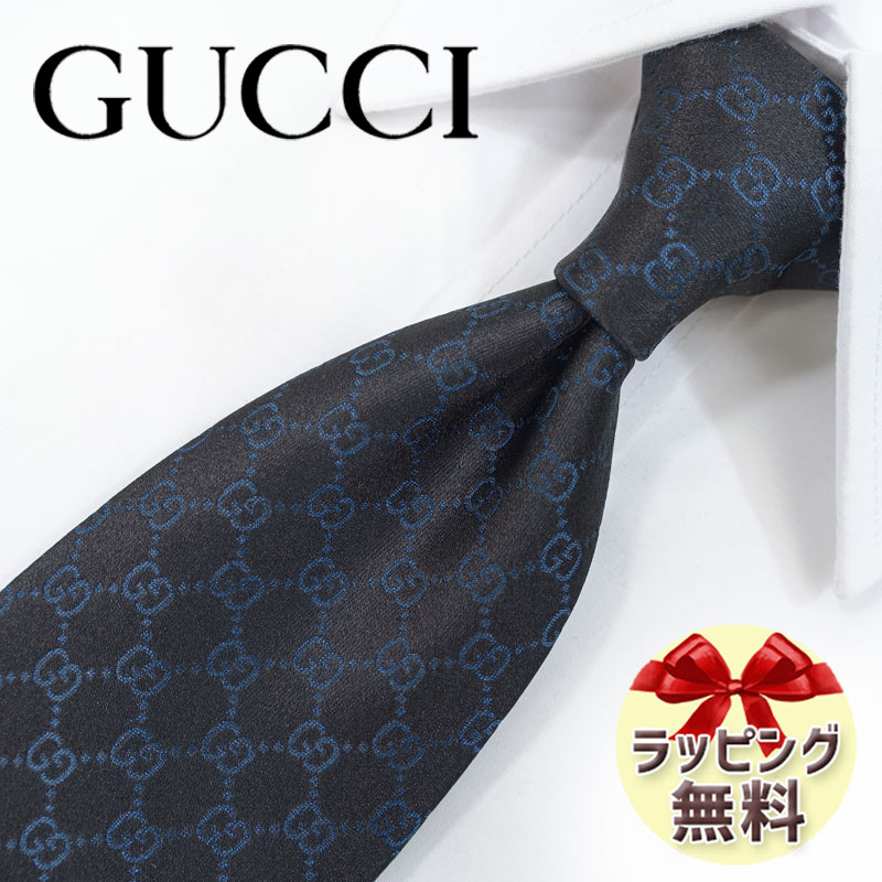 グッチ ネクタイ ネクタイ ブランド 2本目500円引 グッチ ネクタイ GUCCI ブラック GG柄 (8cm) FEDRA 456520-1068 GG34 【グッチネクタイ・ブランドネクタイ・ブランドギフト・プレゼント・バースデー】【20代・30代・40代・50代・おしゃれ・セール・春夏・父の日】