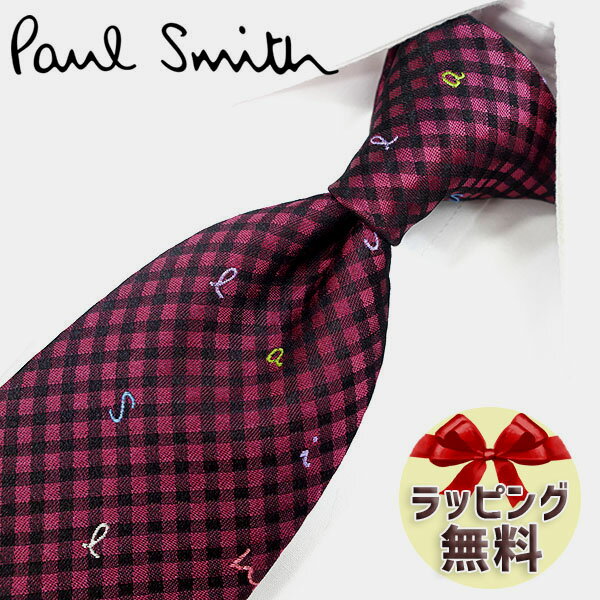 チェックネクタイ ネクタイ ブランド ポールスミス ネクタイ Paul Smith (品番：PS202) チェック ボルドー/マルチカラー 8cm幅 【ポールスミスネクタイ・ブランドネクタイ・ブランドギフト・プレゼント・バースデー】【20代・30代・40代・おしゃれ・春夏・父の日】