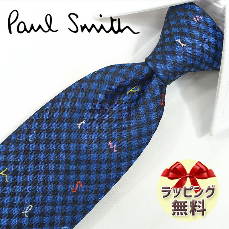 ネクタイ ブランド ポールスミス ネクタイ Paul Smith (品番：PS205) チェック コバルトブルー/マルチ..