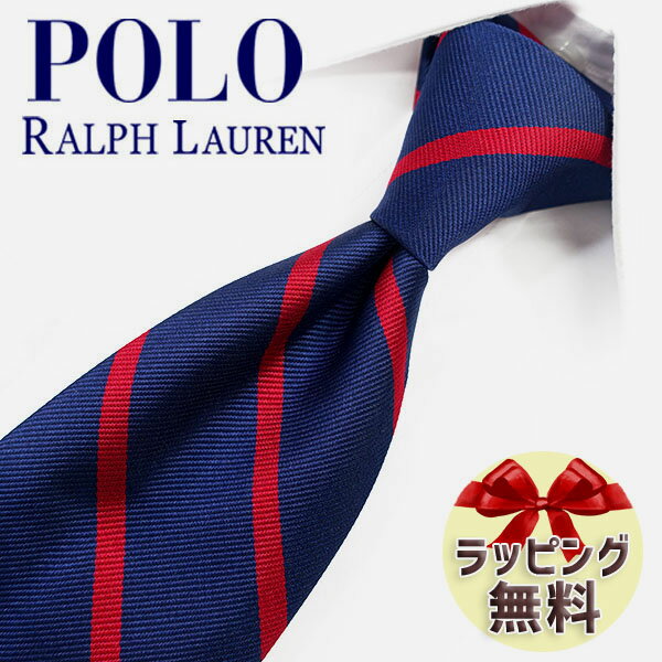 ラルフローレン ネクタイ ネクタイ ブランド 2本目500円引 ラルフローレン ネクタイ POLO RALPH LAUREN　RL7 ネイビー/レッド 8cm幅 【ラルフローレンネクタイ】【ブランドギフト・プレゼント・バースデー】【20代・30代・40代・50代・おしゃれ・春夏・父の日】