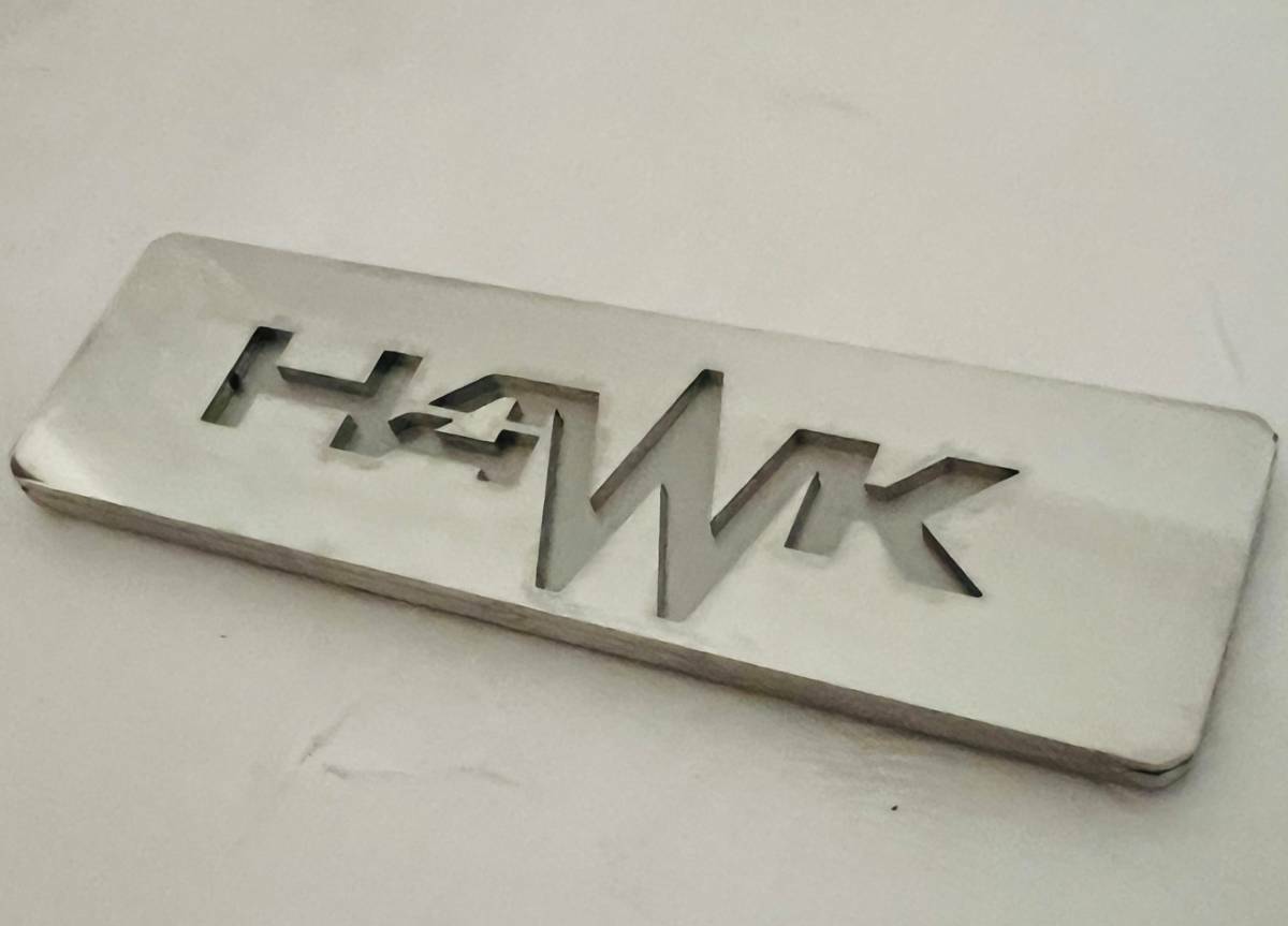 REDSTAGE 汎用 オリジナル 鏡面ステンレス エンブレム 素地 大 アクセサリー HAWK ロゴエンブレム レッドステージ