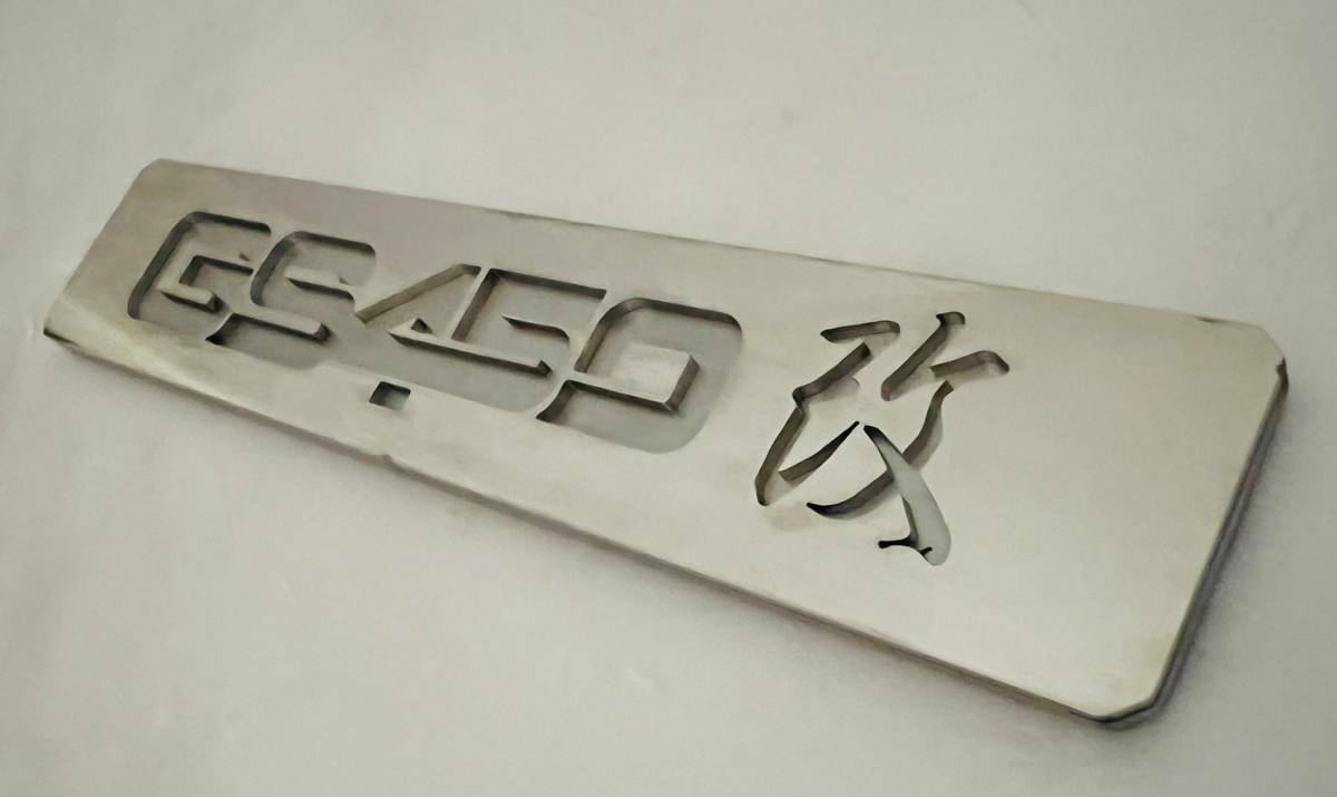 REDSTAGE 汎用 オリジナル 鏡面ステンレス エンブレム 素地 小 アクセサリー GS450改 ロゴエンブレム レッドステージ