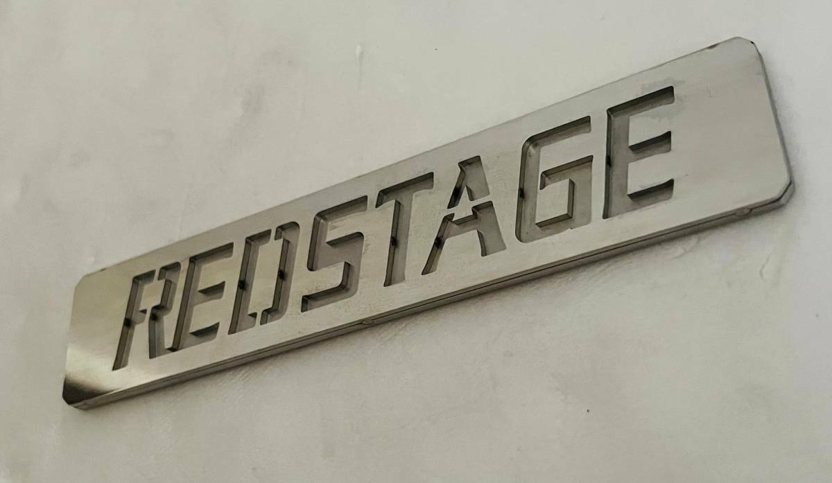 REDSTAGE 汎用 オリジナル 鏡面ステンレス エンブレム 素地 小 アクセサリー ロゴエンブレム レッドステージ