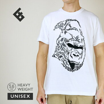 クライミング 半袖 TシャツEGOFRANK エゴフランク EF-011 Tシャツ T-shirt 半袖 メンズ レディース ユニセックス WHITE ホワイト 白 かっこいい おしゃれ ゆったり ボルダリング クライミング 外岩 登山 アウトドア デザイン ゴリラ