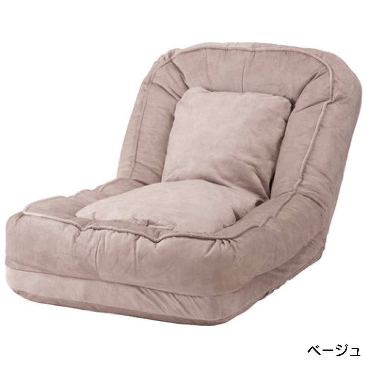 ＼スーパーSALE 6/5(金)23:59まで10%オフクーポン・5倍Pアップ/ソファベッド 2カラー ベージュ ピンク W85×D105-165×H27-77×SH14cm 耐摩耗性 防水 防水加工 ペット フロアチェア ソファ ベット くすみカラー クッション リクライニング 14段階 送料無料 [2]