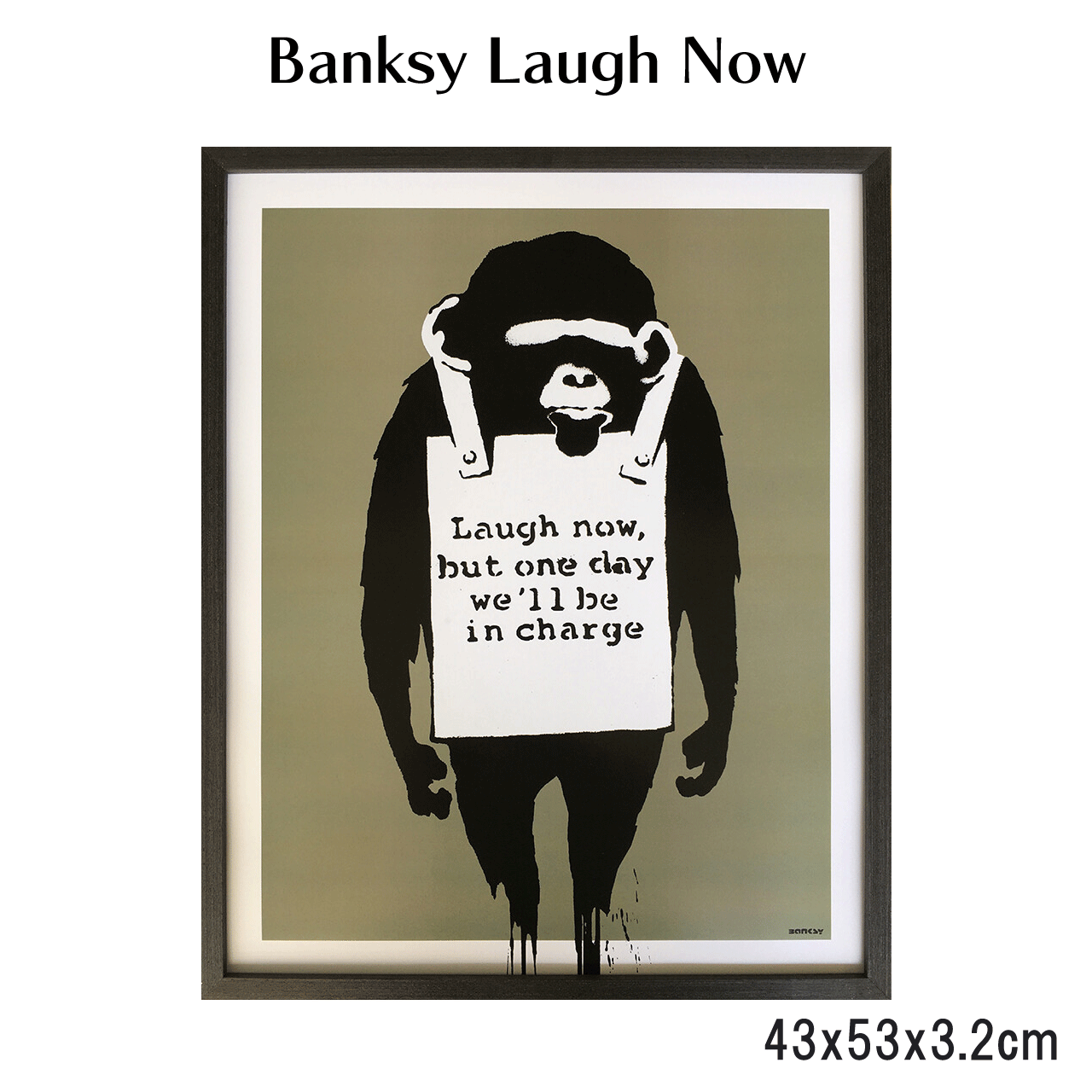 ＼大感謝祭 12/26(金)1:59まで限定!10％オフクーポン&5倍P／バンクシー Banksy Laugh Now 43x53x3.2cm..