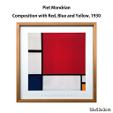 \本日5のつく日★店内全品★10倍ポイントアップ中!/アートフレーム モンドリアン Piet Mondrian Composition with Red, Bl...