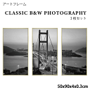 \本日5のつく日★店内全品★10倍ポイントアップ中!/アートフレーム CLASSIC B&W PHOTOGRAPHY 3枚セット 50x90x4x0.3cm イ...
