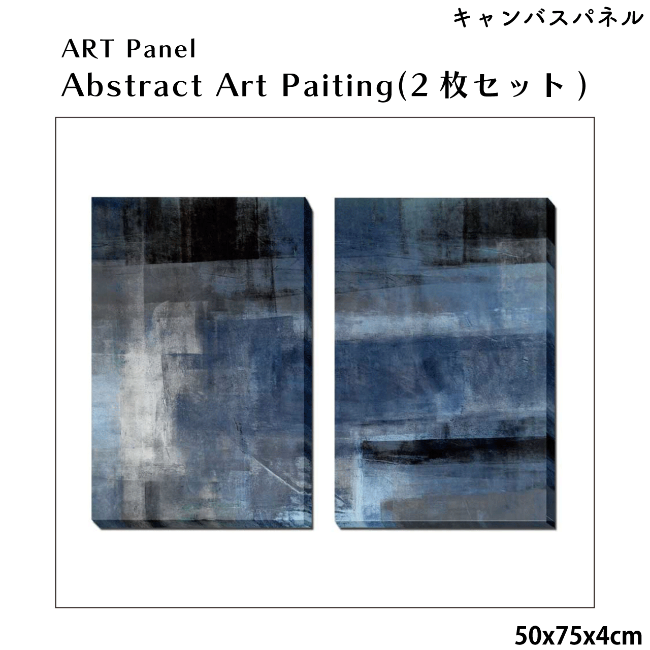 キャンバスパネル ART Panel Abstract Art Paiting(2枚セット) 50x75x4cm インテリア 額入り アート 抽..