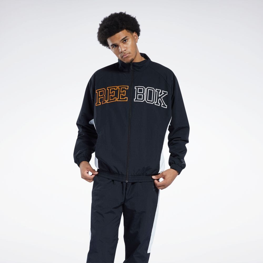 【公式】リーボック Reebok 返品可 クラシックス バスケットボール ウーブン トラック ジャケット / Classics Basketball Woven Track Jacket メンズ HC0053 トレーニング ウェア・服 ブラック